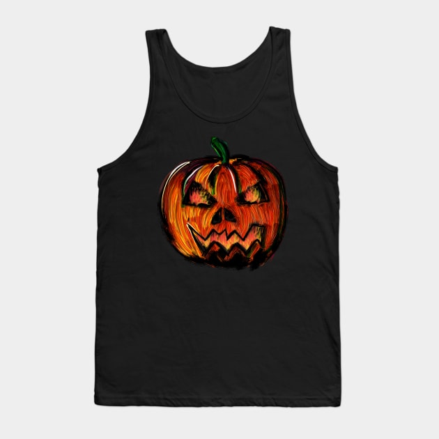 halloween pumpkin style mentally ill freaky Tank Top by IconAge